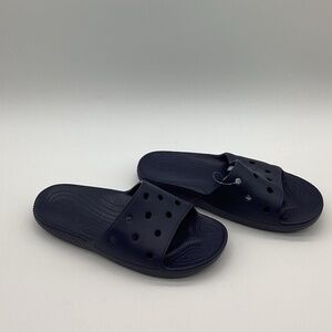 235. Croc Blue Shower Slip-Ons NWT Size 9